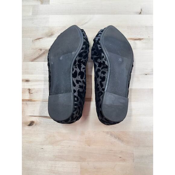 Torrid Shimmer Bow Pointed Toe Loafers Black Silver Sparkle Size 10 - Picture 6 of 8